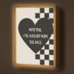 Liefde - Beige - Race Light Box met batterij (Wandlamp) middel -z3d_website