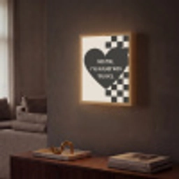 Liefde - Beige - Race Light Box met batterij (Wandlamp) middel -sfeer1