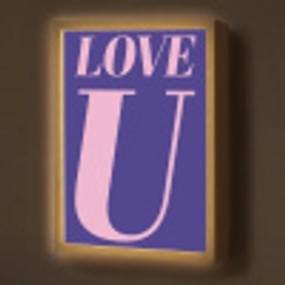 Love - Blauw - Valentijn Light Box met batterij (Wandlamp) middel -z3d_website