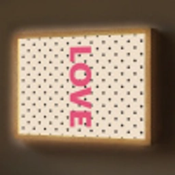 Love - Stippen - Roze Light Box met batterij (Wandlamp) middel -z3d_website