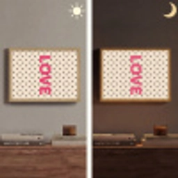 Love - Stippen - Roze Light Box met batterij (Wandlamp) middel -sfeer3