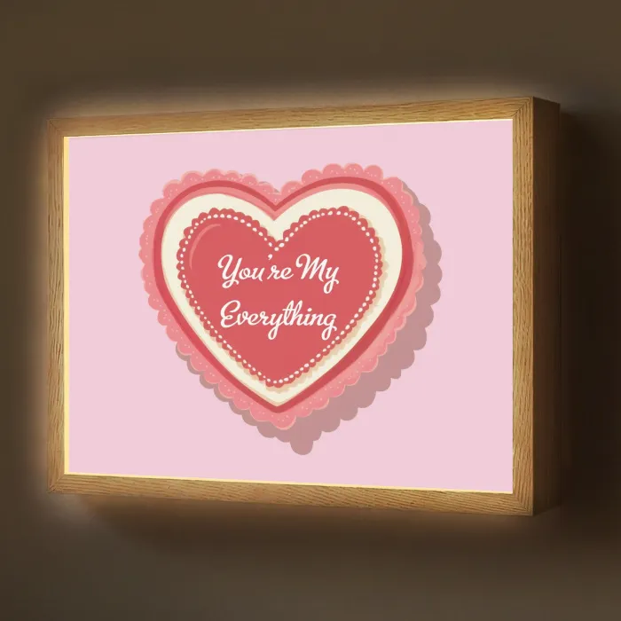 Liefde - Hart - Valentijn Light Box met batterij (Wandlamp) middel -z3d_website
