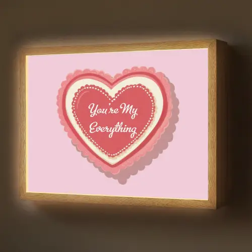 Liefde - Hart - Valentijn Light Box met batterij (Wandlamp) middel -z3d_website