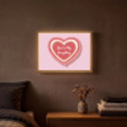 Liefde - Hart - Valentijn Light Box met batterij (Wandlamp) middel -sfeer4