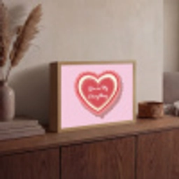 Liefde - Hart - Valentijn Light Box met batterij (Wandlamp) middel -sfeer2