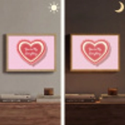 Liefde - Hart - Valentijn Light Box met batterij (Wandlamp) middel -sfeer3