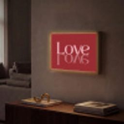 Love - Spiegeling - Rood Light Box met batterij (Wandlamp) middel -sfeer1