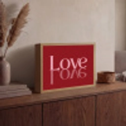Love - Spiegeling - Rood Light Box met batterij (Wandlamp) middel -sfeer2