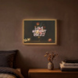 Liefde - Modern - Bloemen Light Box met batterij (Wandlamp) middel -sfeer4