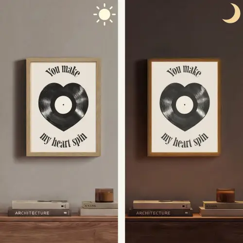 Love - Muziek - Quote Light Box met batterij (Wandlamp) middel -sfeer3
