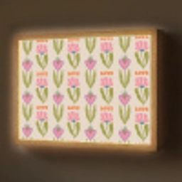 Love - Patroon - Bloemen - Hartjes Light Box met batterij (Wandlamp) middel 907 -z3d_website