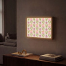 Love - Patroon - Bloemen - Hartjes Light Box met batterij (Wandlamp) middel 907 -sfeer1