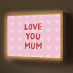 Love - Quote - Moeder - Rood Light Box met batterij (Wandlamp) middel -z3d_website
