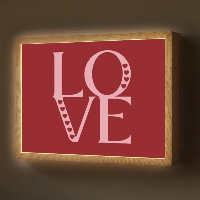 Love - Rood - Hatjes Light Box met batterij (Wandlamp) middel -z3d_website