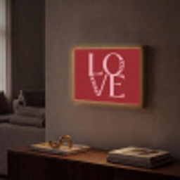 Love - Rood - Hatjes Light Box met batterij (Wandlamp) middel -sfeer1
