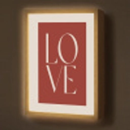 Love - Rood - Minimalistisch Light Box met batterij (Wandlamp) middel -z3d_website