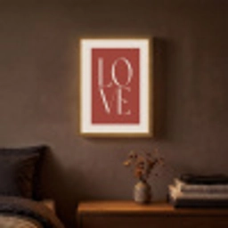 Love - Rood - Minimalistisch Light Box met batterij (Wandlamp) middel -sfeer4