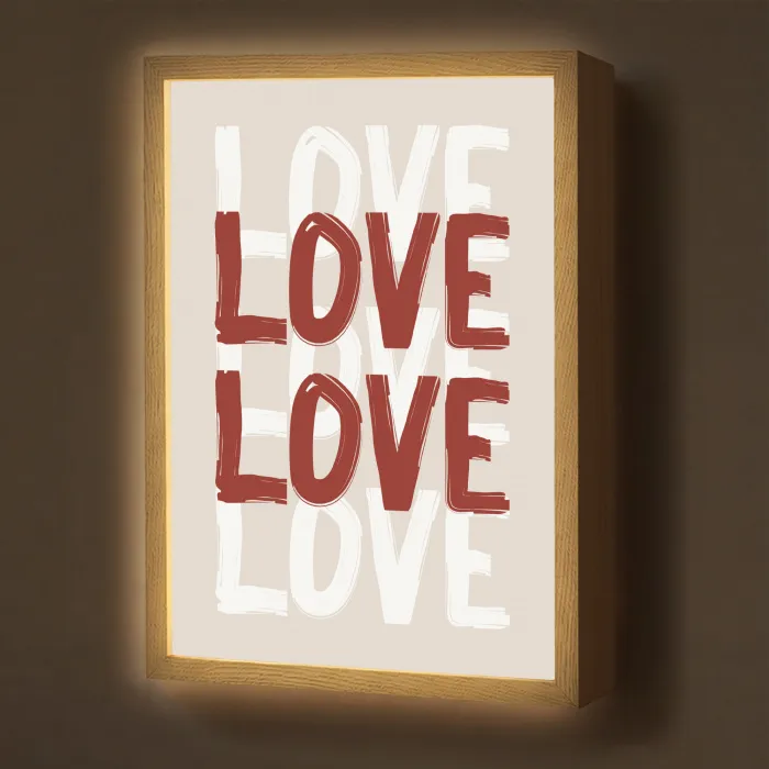 Love - Rood - Tekst Light Box met batterij (Wandlamp) middel -z3d_website