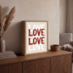 Love - Rood - Tekst Light Box met batterij (Wandlamp) middel -sfeer2