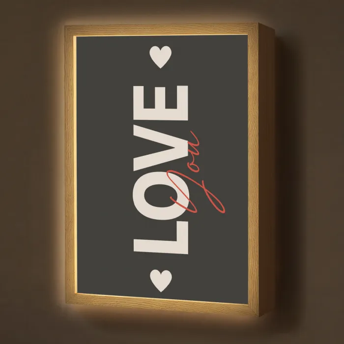 Love - Rood - Valentijn Light Box met batterij (Wandlamp) middel -z3d_website