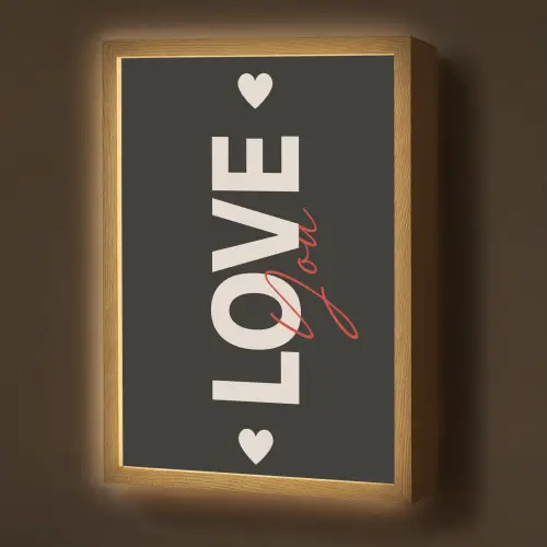 Love - Rood - Valentijn Light Box met batterij (Wandlamp) middel -z3d_website
