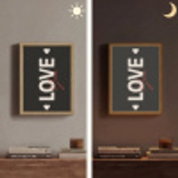 Love - Rood - Valentijn Light Box met batterij (Wandlamp) middel -sfeer3