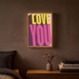 Love - Tekst - Roze - Valentijn Light Box met batterij (Wandlamp) middel -sfeer4