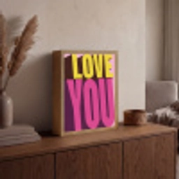 Love - Tekst - Roze - Valentijn Light Box met batterij (Wandlamp) middel -sfeer2