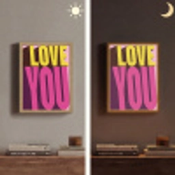 Love - Tekst - Roze - Valentijn Light Box met batterij (Wandlamp) middel -sfeer3
