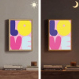 Love - Valentijn - Kleurrijk Light Box met batterij (Wandlamp) middel -sfeer3