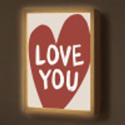 Loveyou - Hart - Rood Light Box met batterij (Wandlamp) middel -z3d_website