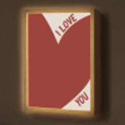 Loveyou - Rood - Hart Light Box met batterij (Wandlamp) middel -z3d_website
