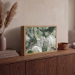 Luxe - Marmer - Groen Light Box met batterij (Wandlamp) middel -sfeer2