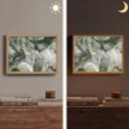 Luxe - Marmer - Groen Light Box met batterij (Wandlamp) middel -sfeer3
