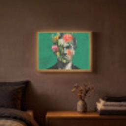 Man - Planten - Groen Light Box met batterij (Wandlamp) middel -sfeer4