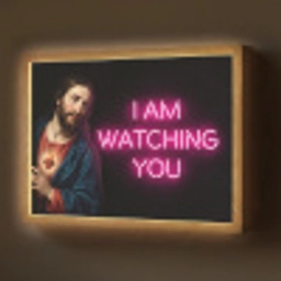 Man - Tekst - Neon Light Box met batterij (Wandlamp) middel -z3d_website
