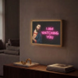 Man - Tekst - Neon Light Box met batterij (Wandlamp) middel -sfeer1