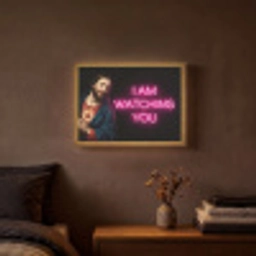 Man - Tekst - Neon Light Box met batterij (Wandlamp) middel -sfeer4