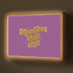 Manifest that shit - Paars - Glitter Light Box met batterij (Wandlamp) middel -z3d_website
