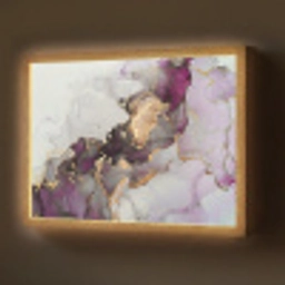 Marmer - Abstract - Goud - Paars Light Box met batterij (Wandlamp) middel -z3d_website