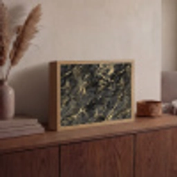 Marmer - Zwart - Goudstructuur Light Box met batterij (Wandlamp) middel 907 -sfeer2