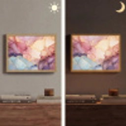 Marmer - Kleurrijk Light Box met batterij (Wandlamp) middel -sfeer3