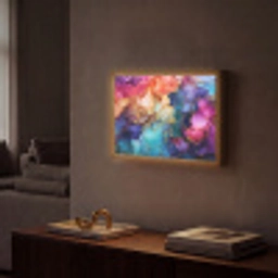 Marmer - Kleurrijk - Kleuren - Abstract Light Box met batterij (Wandlamp) middel -sfeer1
