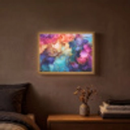 Marmer - Kleurrijk - Kleuren - Abstract Light Box met batterij (Wandlamp) middel -sfeer4