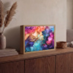 Marmer - Kleurrijk - Kleuren - Abstract Light Box met batterij (Wandlamp) middel -sfeer2
