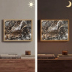 Marmer - Goud - Glitter - Luxe Light Box met batterij (Wandlamp) middel -sfeer3