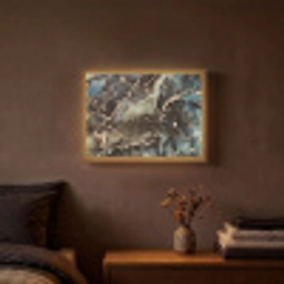 Marmer - Goud - Groen Light Box met batterij (Wandlamp) middel -sfeer4