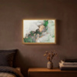 Marmer - Goud - Groen - Luxe Light Box met batterij (Wandlamp) middel -sfeer4