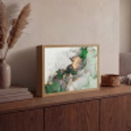 Marmer - Goud - Groen - Luxe Light Box met batterij (Wandlamp) middel -sfeer2