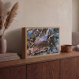 Marmer - Goud - Rosé Light Box met batterij (Wandlamp) middel -sfeer2